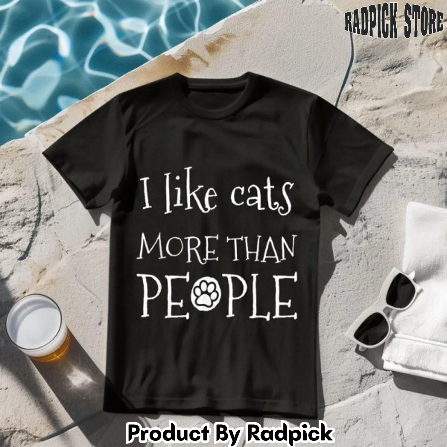 I like cats more than people tshirt rp2619014